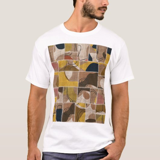 Collage Quilt: Mixed Print. T-Shirt (Vorderseite)