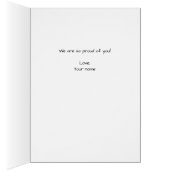 Collage Red Glückwunschs Card für 5 Foto Abschluss (Innen (Rechts))