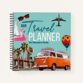 Collage Retro Chic Custom Travel Planner Notizblock (Vorderseite)
