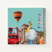Collage Retro Chic Custom Travel Planner Notizblock (Rückseite)