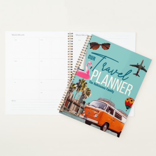Collage Retro Chic Custom Travel Planner Planer (Anzeige)