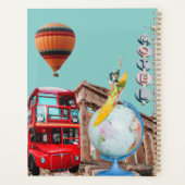 Collage Retro Chic Custom Travel Planner Planer (Rückseite)