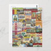 Collage San Francisco Postkarte (Vorne/Hinten)