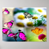 Collage Schmetterling_Pink Poster (Vorne)