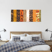 Collage Set von Gewürzen und Lebensmittelzutaten Leinwanddruck (Insitu (Schlafzimmer))