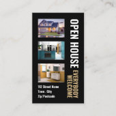 Collage Style Realtor Open House Werbekarten Visitenkarte (Vorderseite)