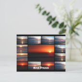 Collage Sunset Postkarte (Stehend Vorderseite)