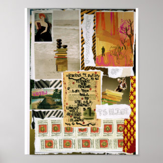 Collage Torn Art Therapy Handentworfenes Poster