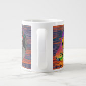 Collage und Farbe Jumbo-Tasse (Rückseite)