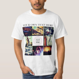 Collage und Logo für kundenspezifisches Foto T-Shirt