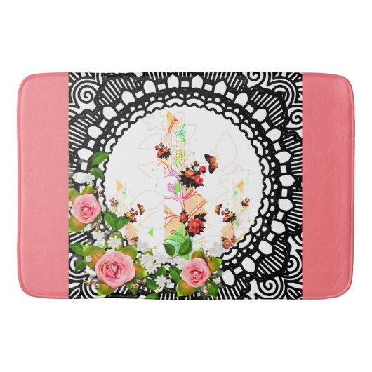 Collage Vintag Badematte (Vorderseite)