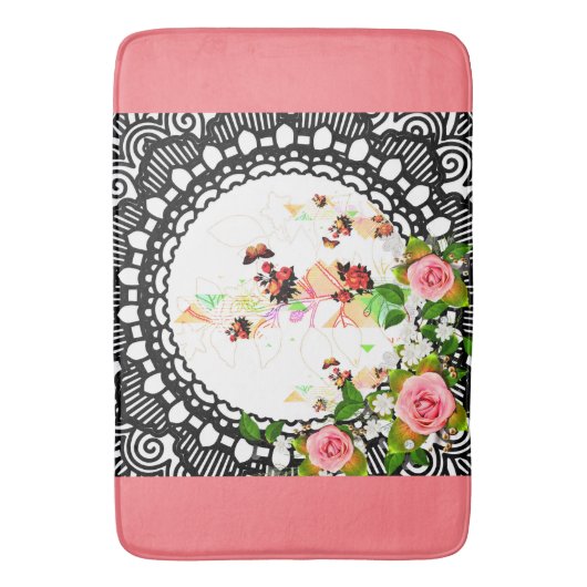 Collage Vintag Badematte (Vorderseite Vertikal)