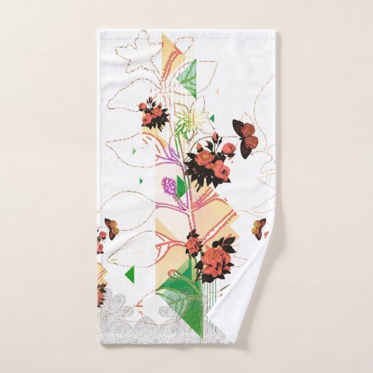 Collage Vintag Badhandtuch Set (Handtuch)