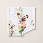 Collage Vintag Badhandtuch Set (Waschlappen)