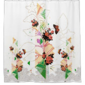 Collage Vintag Duschvorhang (Vorderseite)