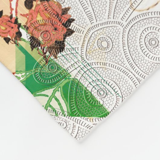 Collage Vintag Fleecedecke (Ecke)