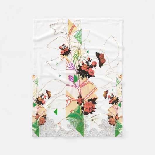 Collage Vintag Fleecedecke (Vorderseite)