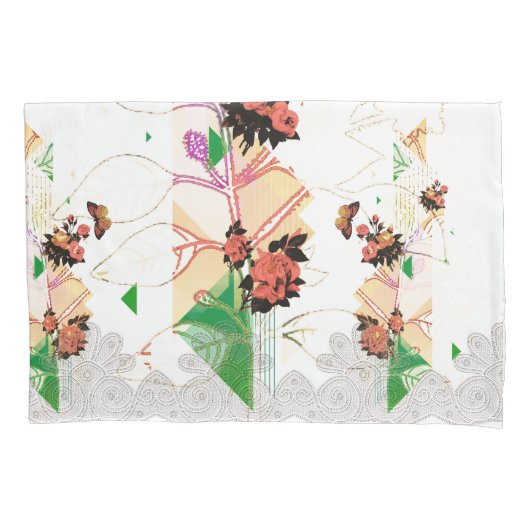 Collage Vintag Kissenbezug (Vorderseite-Links)