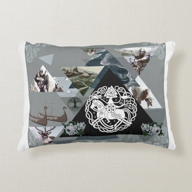 Collage Vintag Retro mit Spitzen und Blume Dekokissen (Vorderseite)