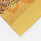 Collage Vintag Retro mit Spitzen und Blume Fleecedecke (Ecke)