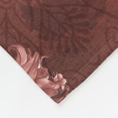 Collage Vintag Retro mit Spitzen und Blume Fleecedecke (Ecke)