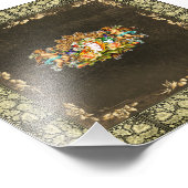 Collage Vintag Retro mit Spitzen und Blume Fotodruck (Ecke)