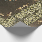 Collage Vintag Retro mit Spitzen und Blume Geschenkpapier (Ecke)