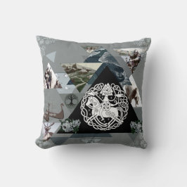 Collage Vintag Retro mit Spitzen und Blume Kissen