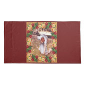 Collage Vintag Retro mit Spitzen und Blume Kissenbezug (Rückseite)