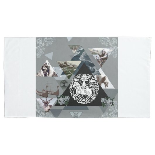 Collage Vintag Retro mit Spitzen und Blume Kissenbezug (Vorderseite-Links)