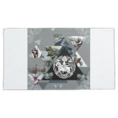 Collage Vintag Retro mit Spitzen und Blume Kissenbezug (Vorderseite-Rechts)