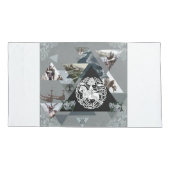 Collage Vintag Retro mit Spitzen und Blume Kissenbezug (Rückseite-Links)