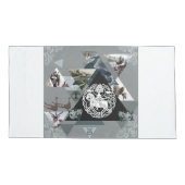 Collage Vintag Retro mit Spitzen und Blume Kissenbezug (Rückseite)