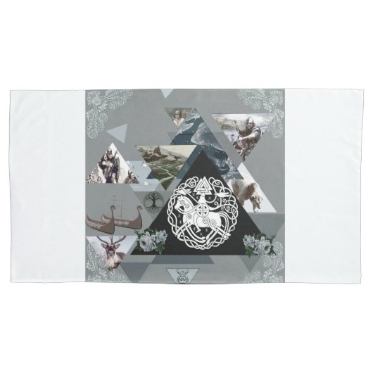 Collage Vintag Retro mit Spitzen und Blume Kissenbezug (Vorderseite)