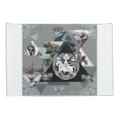 Collage Vintag Retro mit Spitzen und Blume Kissenbezug (Rückseite-Rechts)