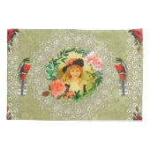 Collage Vintag Retro mit Spitzen und Blume Kissenbezug (Rückseite)