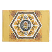 Collage Vintag Retro mit Spitzen und Blume Kissenbezug (Rückseite-Links)