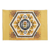 Collage Vintag Retro mit Spitzen und Blume Kissenbezug (Rückseite-Rechts)