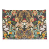 Collage Vintag Retro mit Spitzen und Blume Kissenbezug (Rückseite-Rechts)