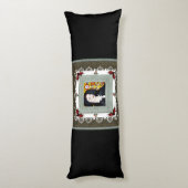 Collage Vintag Retro mit Spitzen und Blume Seitenschläferkissen (Rückseite (Vertikal))