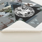 Collage Vintag Retro mit Spitzen und Blume Sherpadecke (3/4)