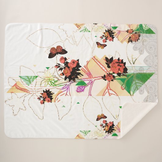 Collage Vintag Sherpadecke (Vorderseite (Horizontal))