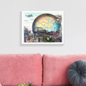 Collage Vintag Transport des 20. Jahrhunderts Leinwanddruck (Insitu (Wohnzimmer))