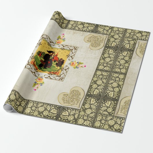 collage vintage geschenkpapier (Ungerollt)