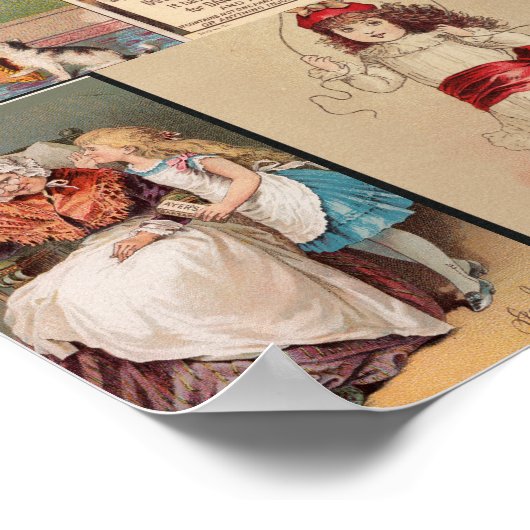 Collage Vintage Kunstwerbung I Poster (Ecke)