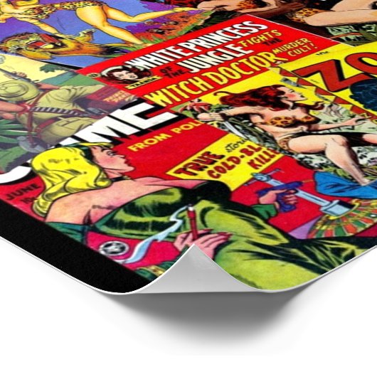 Collage Vintager Cartoon Poster (Ecke)