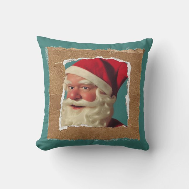 Collage Vintager Stil santa fun Weihnachten Kissen (Vorderseite)