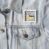 Collage von Krebskranken für Kinder Button (Beispiel)
