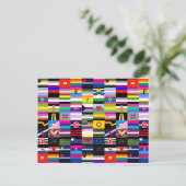 Collage von Pride-Flaggen Postkarte (Stehend Vorderseite)