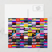 Collage von Pride-Flaggen Postkarte (Vorne/Hinten)